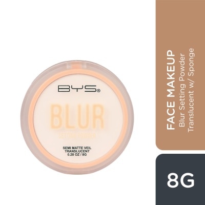 BYS - BYS Blur Setting Powder With Sponge Translucent 8g image