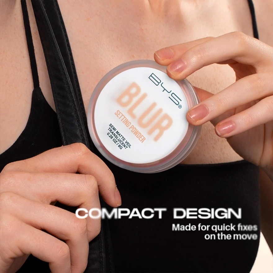 BYS Blur Setting Powder With Sponge Translucent 8g image