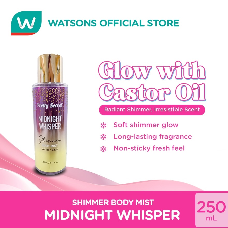 PRETTY SECRET Shimmer Body Mist Midnight Whisper 250ml image