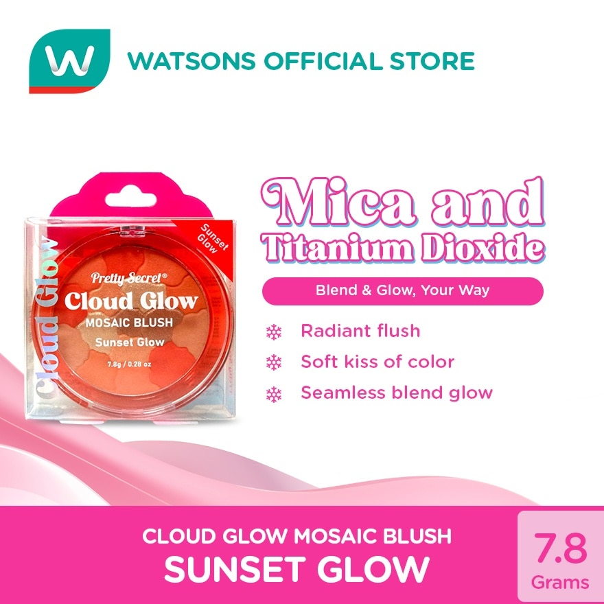 PRETTY SECRET Cloud Glow Mosaic Blush Sunset Glow 7.8g image