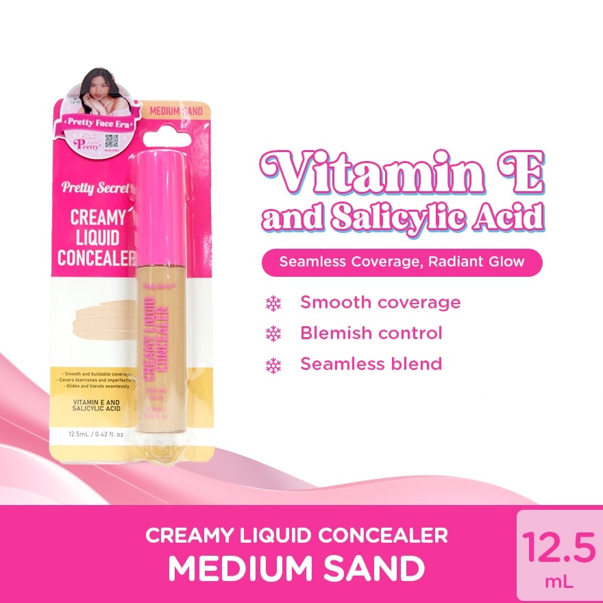 PRETTY SECRET Creamy Liquid Concealer Medium Sand 12.5ml image