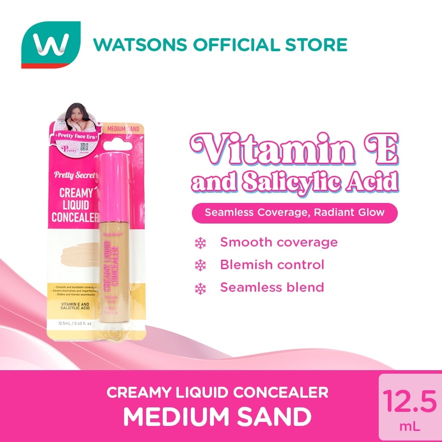 PRETTY SECRET Creamy Liquid Concealer Medium Sand 12.5ml image