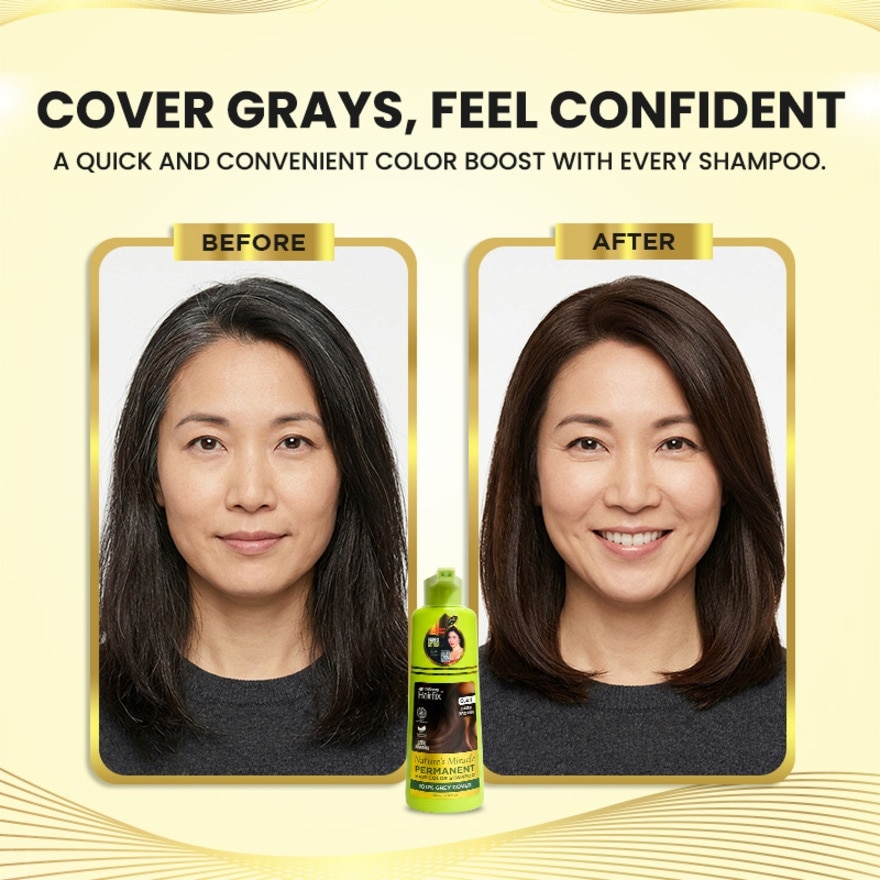 HAIRFIX Nature's Miracle Permanent Hair Color Shampoo Dark Brown 200ml image