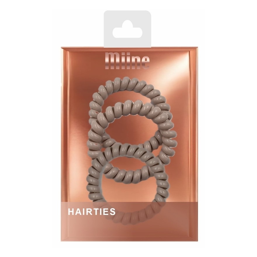 MIINE Spiral Hair Ties in Black 3s image