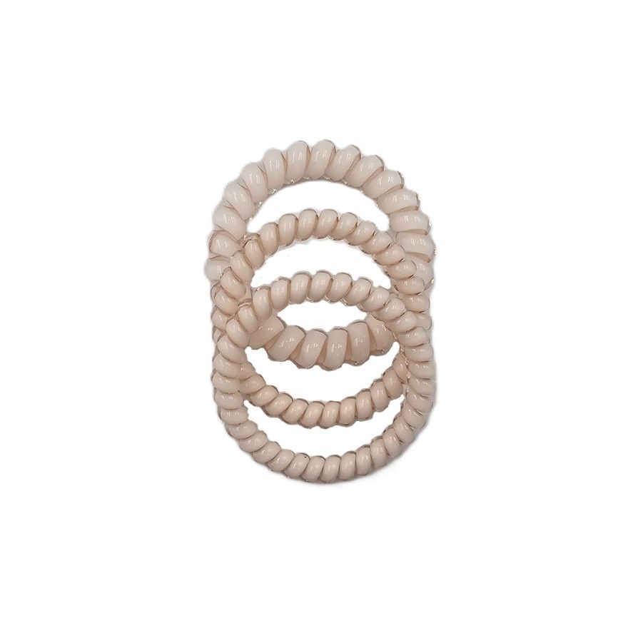 MIINE Spiral Hair Ties in Pale Pink 3s image