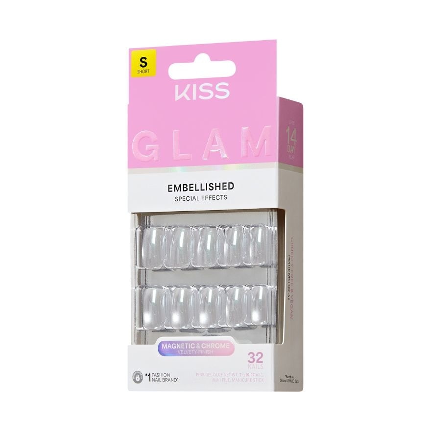 KISS Glam Embellished Nails Moonfizz 10g image