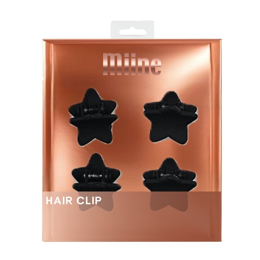 MIINE Star Hairclip Set in Black 4s image