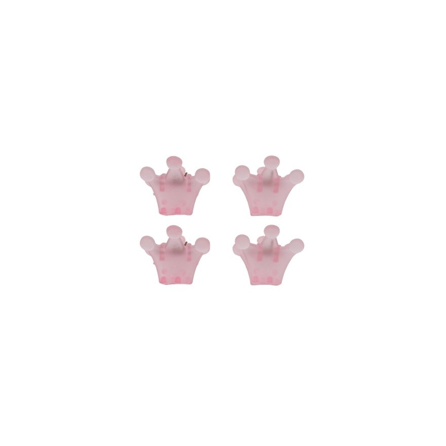 MIINE Crown Hair Clip Set in Pink 4s image