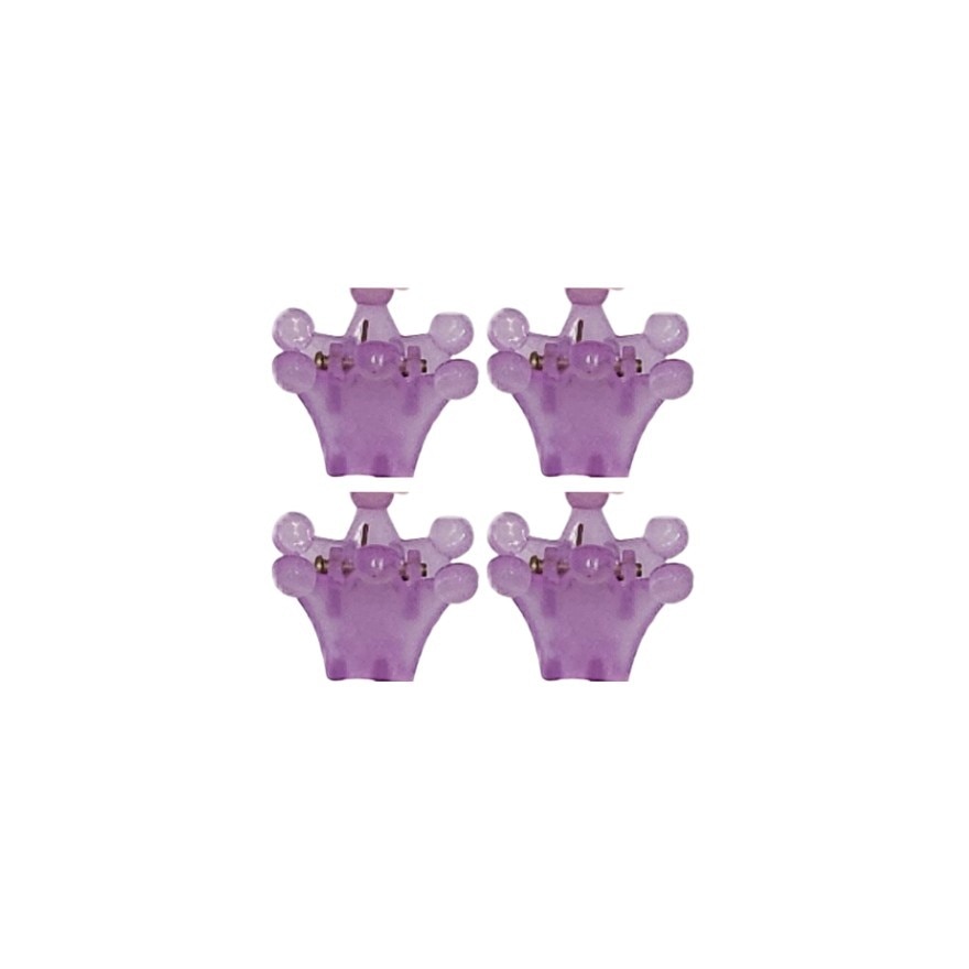 MIINE Crown Hair Clip Set in Purple 4s image
