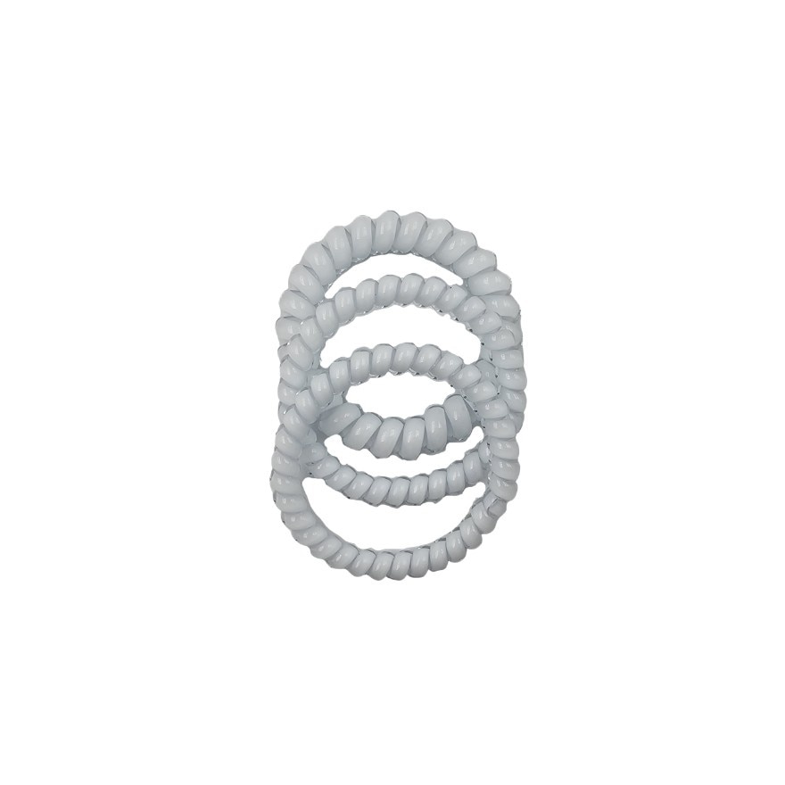 MIINE Spiral Hair Ties in Pale Blue 3s image
