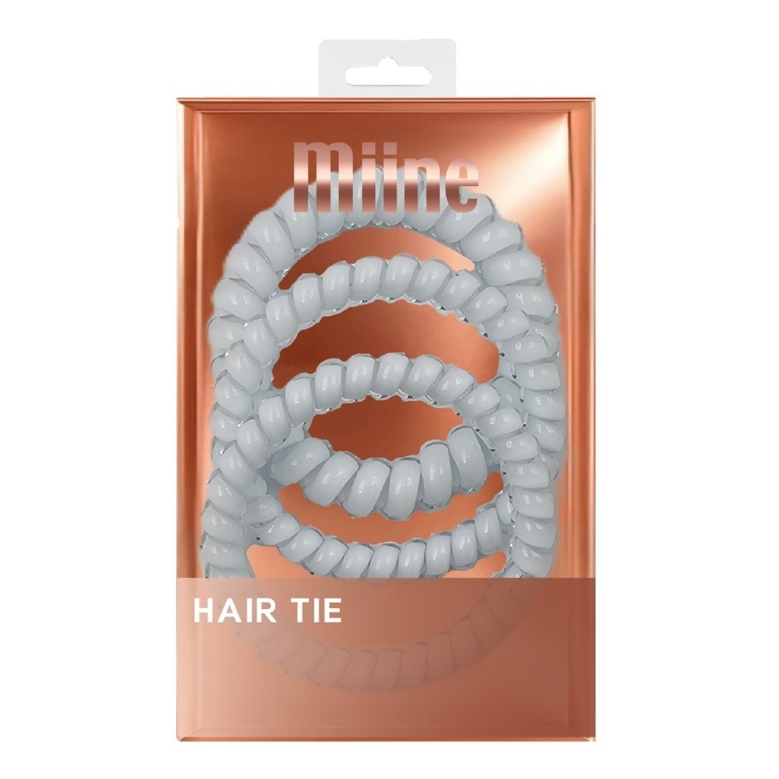 MIINE Spiral Hair Ties in Pale Blue 3s image