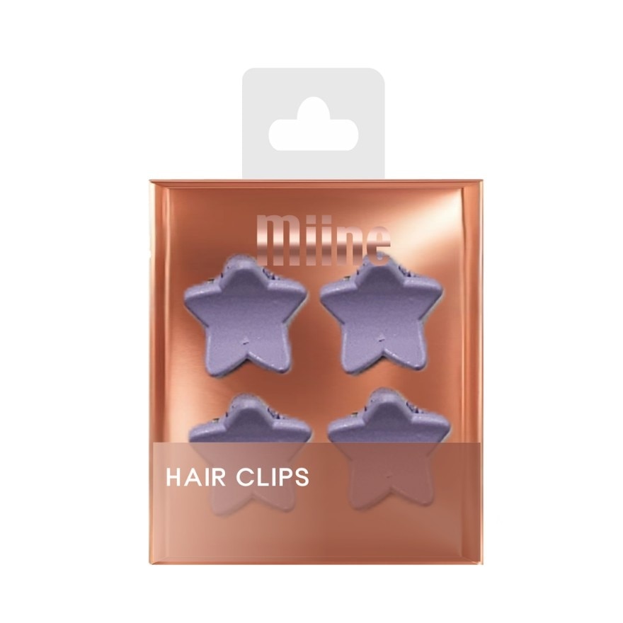 MIINE Star Hairclip Set in Purple 4s image