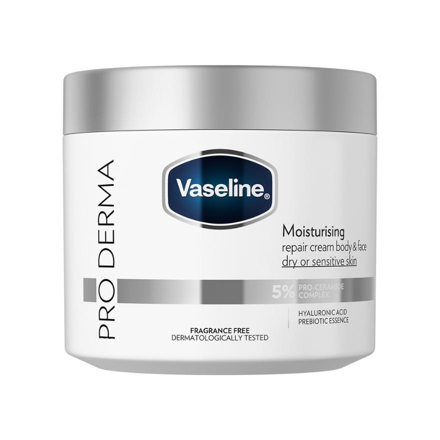 VASELINE Pro Derma Moisturising Repair Cream Fragrance Free 360g image