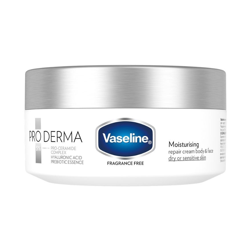 VASELINE Pro Derma Moisturising Repair Cream Fragrance Free 190g image