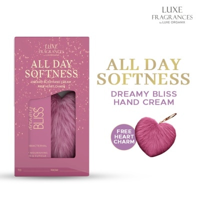 LUXE ORGANIX LUXE ORGANIX All Day Softness Dreamy Bliss Hand Cream with Heart Charm Set image