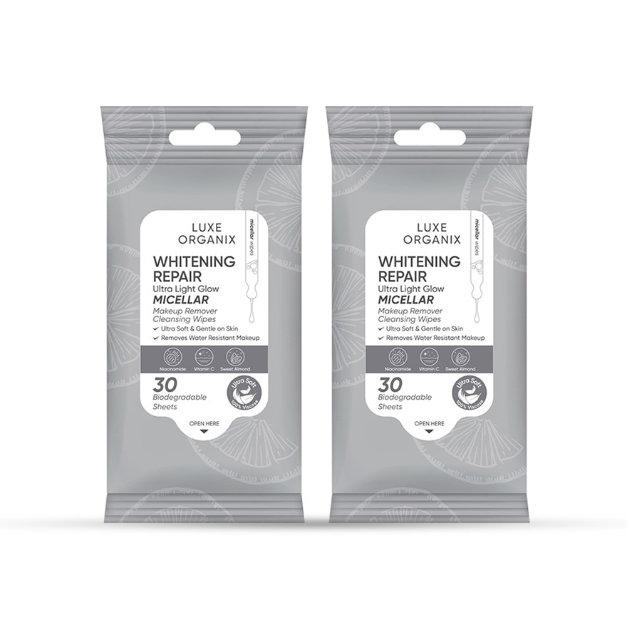 LUXE ORGANIX Keep Glowing Whitening Repair Makeup Wipes Gift Set 150g image