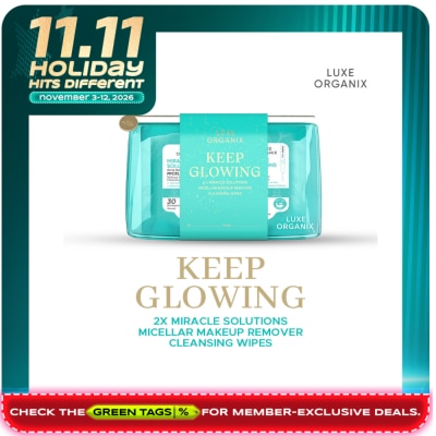 LUXE ORGANIX LUXE ORGANIX Keep Glowing Miracle Solutions Makeup Wipes Gift Set 150g image