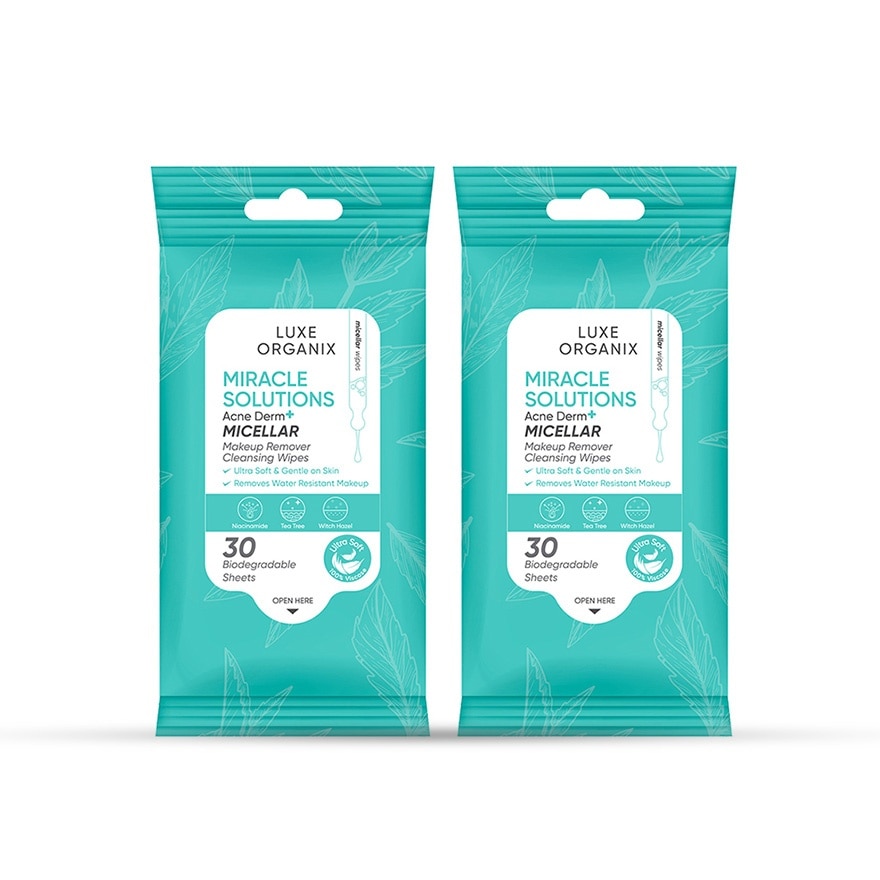 LUXE ORGANIX Keep Glowing Miracle Solutions Makeup Wipes Gift Set 150g image