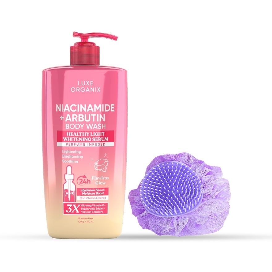 LUXE ORGANIX Niacinamide Serum Glow Getter Body Wash Set image