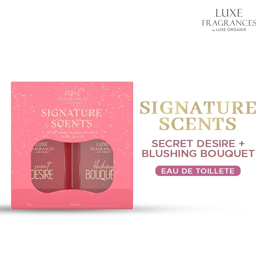 LUXE ORGANIX Fragrances Signature Scents Secret Desire Blushing Bouquet Gift Set 2 x 50ml image