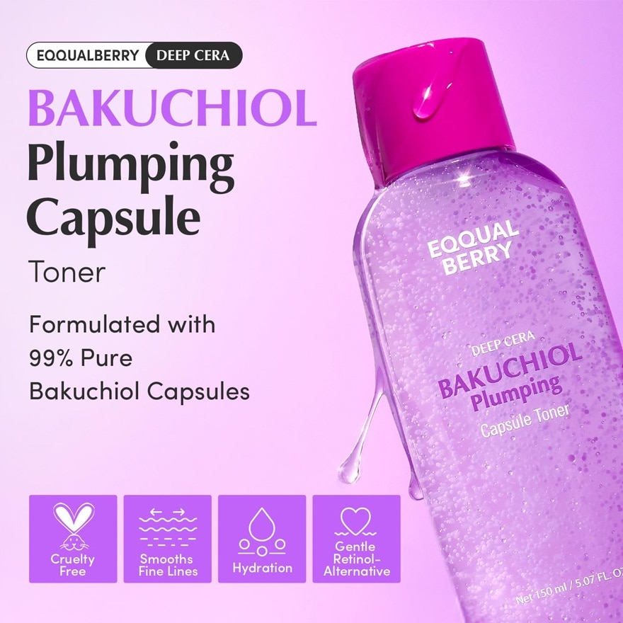 EQQUALBERRY Bakuchiol Plumping Capsule Toner 150ml image