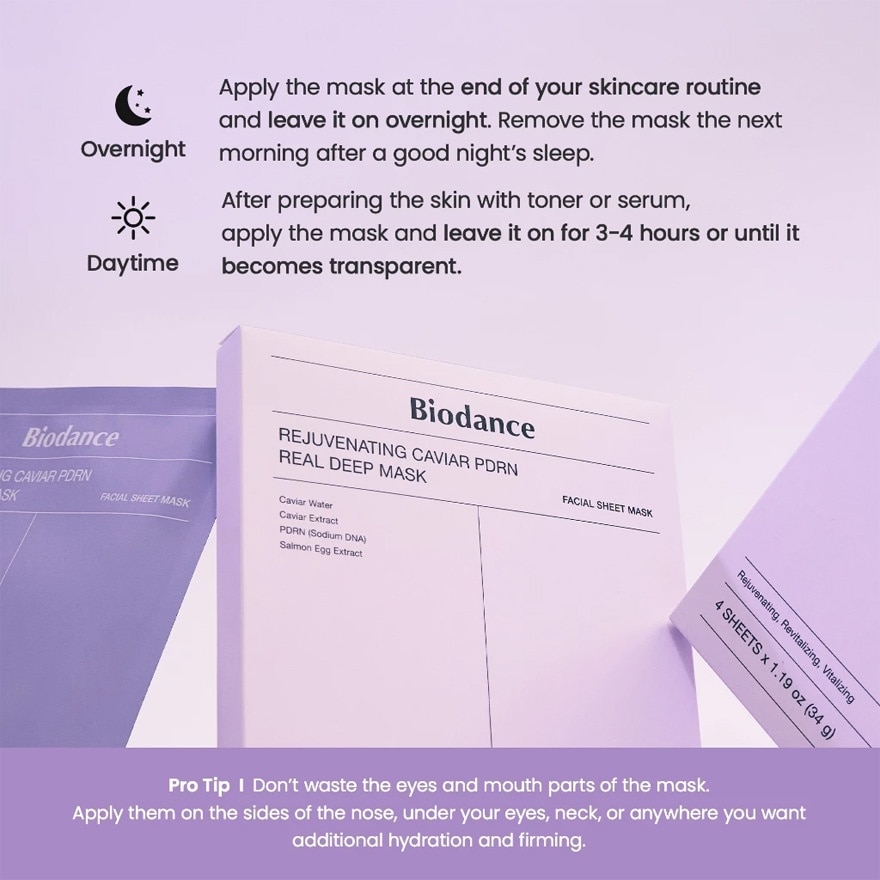 BIODANCE Rejuvenating Caviar PDRN Real Deep Mask 1 Box 136g image