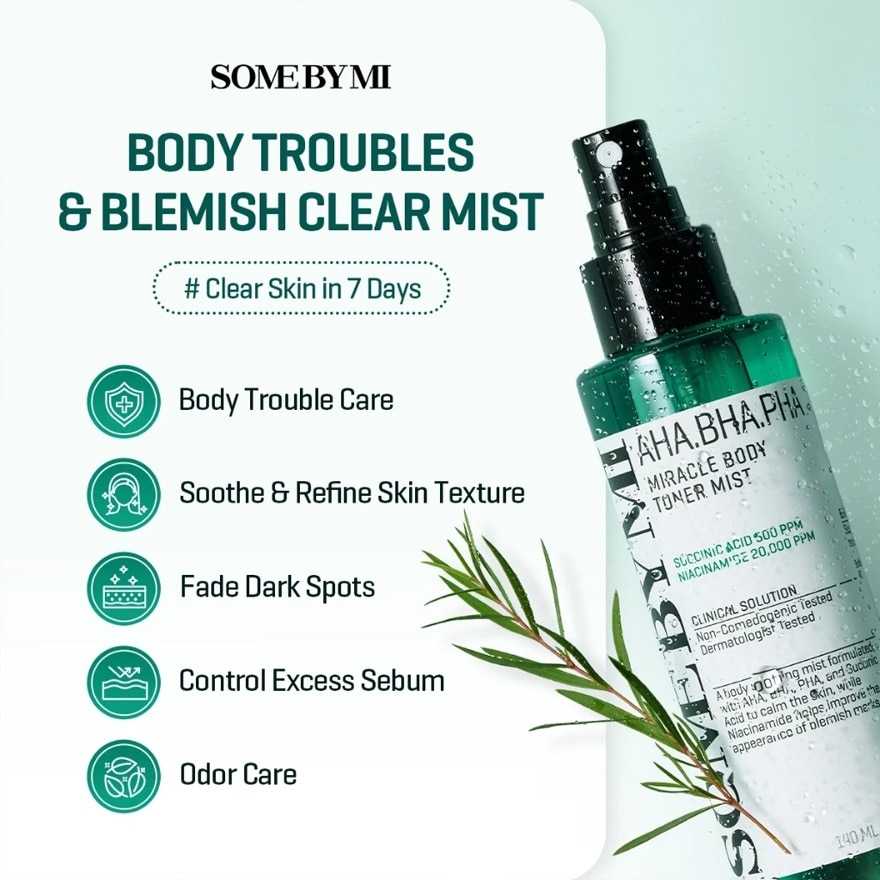 SOME BY MI AHA BHA PHA Miracle Body Toner Mist 140ml image