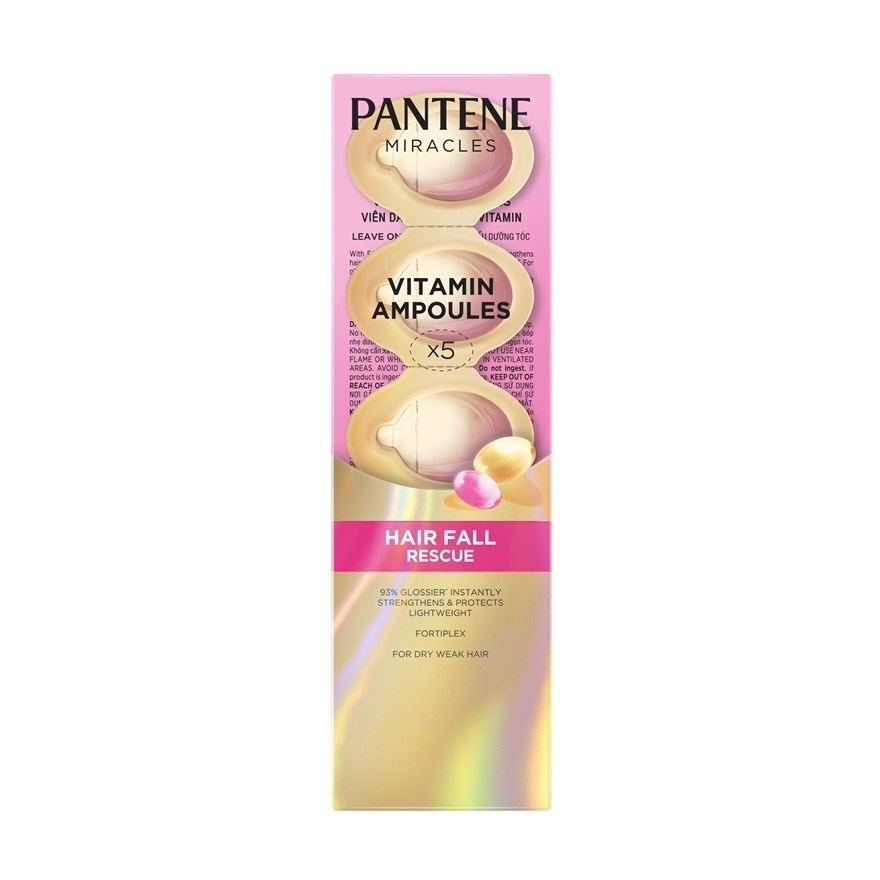 PANTENE Miracles Hair Fall Rescue Leave On Treatment Vitamin Ampoules 5s image