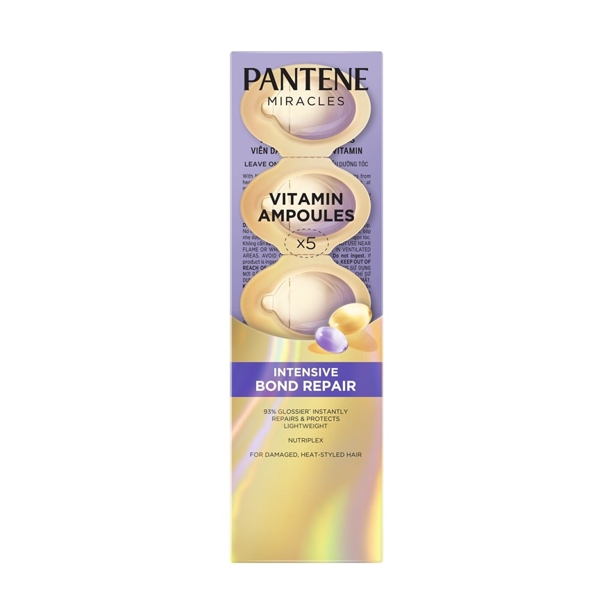 PANTENE Miracles Intensive Bond Repair Leave On Treatment Vitamin Ampoules 5s image