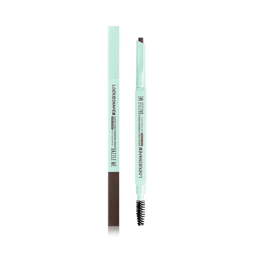 DAZZLE ME Lock and Shape Super Stay Eyebrow Pencil Dark Brown 1g image