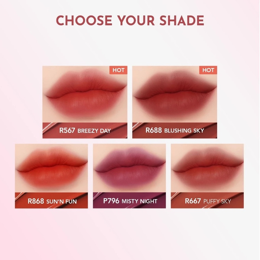 Y.O.U Cloud Paint Airy Fixing Lip Tint R667 Puffy Sky 3g image