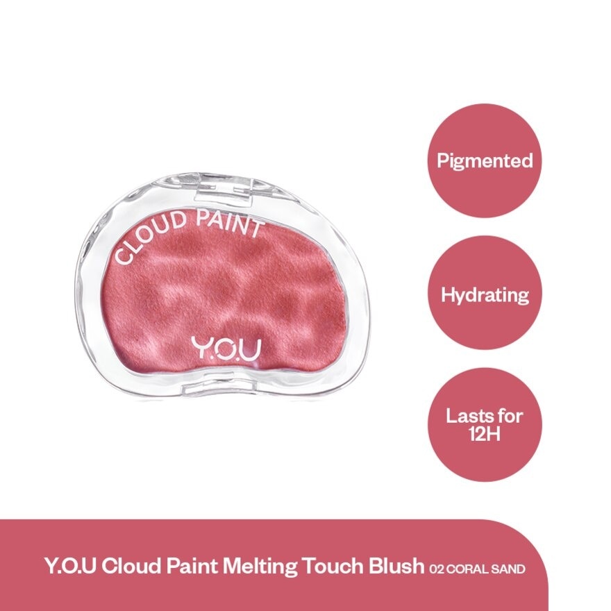 Y.O.U Cloud Paint Melting Touch Blush 02 Coral Sand 5g image