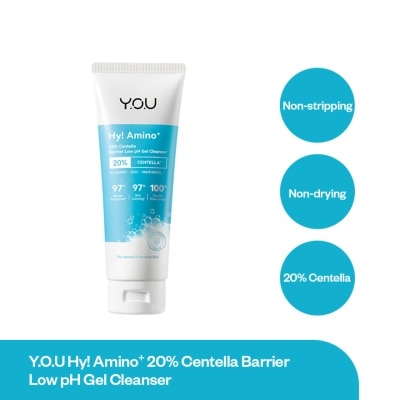 YOU Y O U Hy Amino Plus 20 Percent Centella Barrier Low PH Gel Cleanser 100g image
