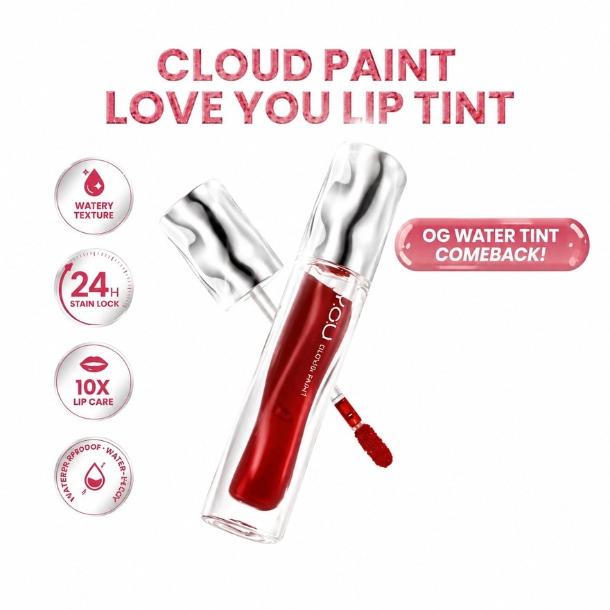 Y.O.U Cloud Paint Love You Lip Tint R388 Cherry Red 3g image
