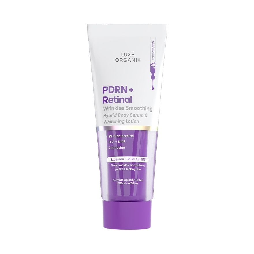 LUXE ORGANIX PDRN Plus Retinal Wrinkles Smoothing Hybrid Body Serum And Whitening image