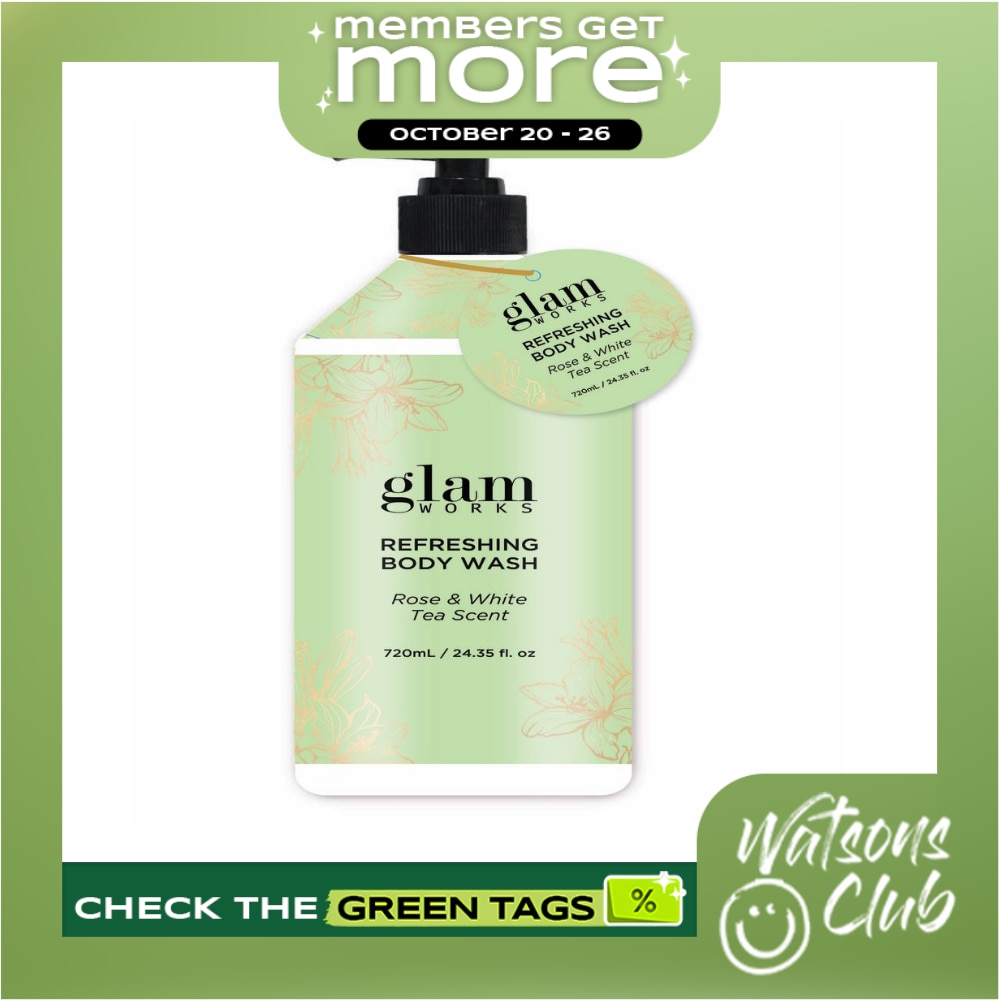 GLAMWORKS Refreshing Body Wash Rose And White Tea Scent 720ml image