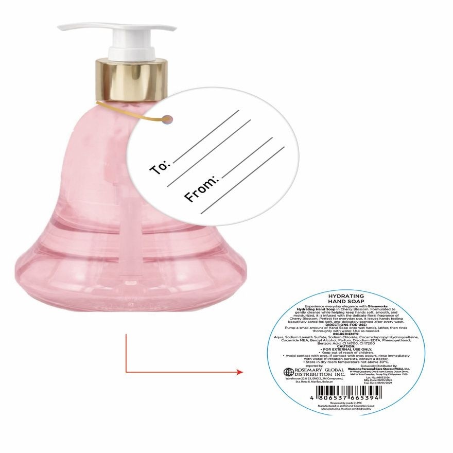 GLAMWORKS Hydrating Hand Soap Cherry Blossom Scent 300ml image
