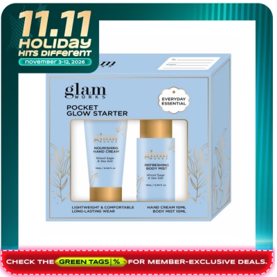 GLAMWORKS GLAMWORKS Pocket Glow Starter Hand Cream 10ml And Body Mist 10ml Gift Set image