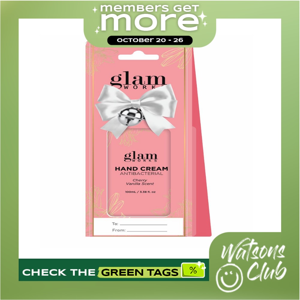 GLAMWORKS Hand Cream Antibacterial Cherry Vanilla Scent 100ml image