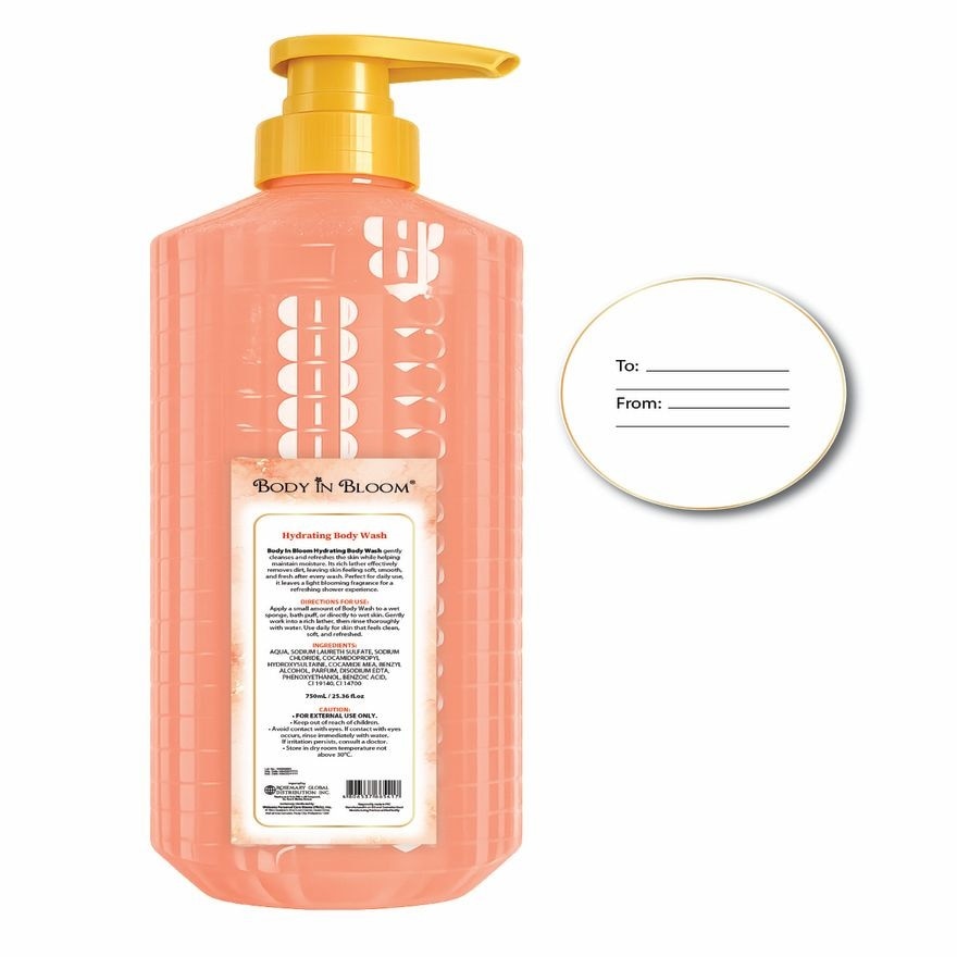 BODY IN BLOOM Hydrating Body Wash Peach Blossom Vanilla Scent 750ml image