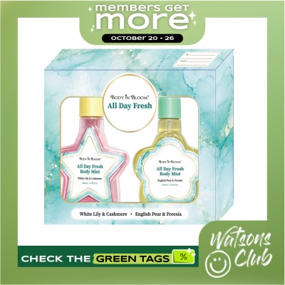 BODY IN BLOOM BODY IN BLOOM All Day Fresh Body Mist Duo White Lily And Cashmere 100ml Gift Set image