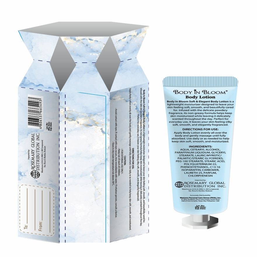 BODY IN BLOOM Soft And Elegant Body Lotion Baby Powder Scent 30ml image