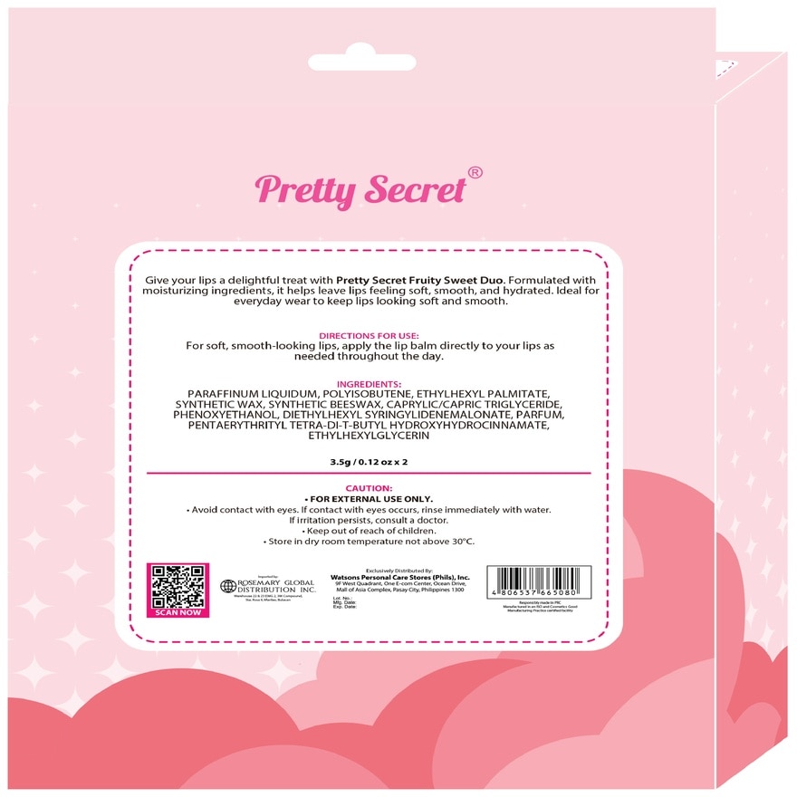 PRETTY SECRET Fruity Sweet Duo Set 2 x 3.5g image