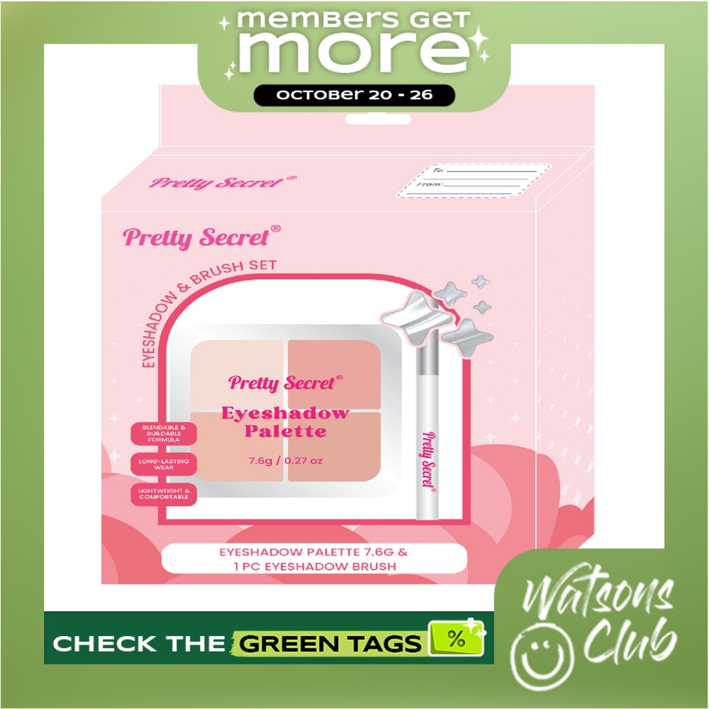 PRETTY SECRET Eyeshadow and Brush Set 7.6g and 1pc image