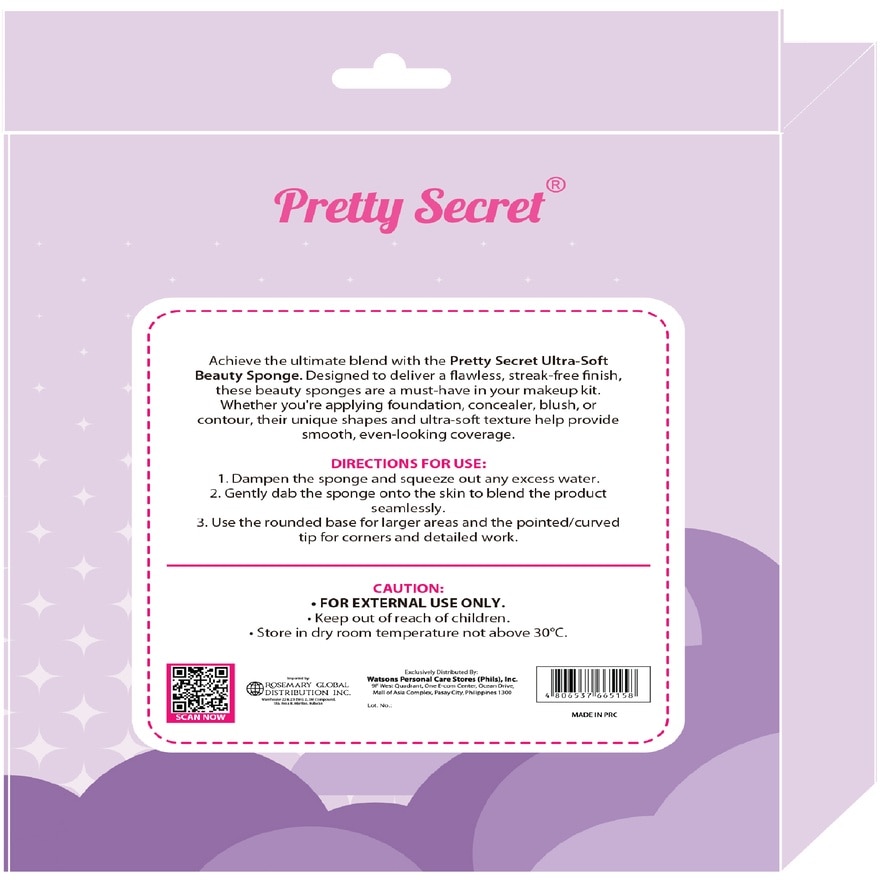 PRETTY SECRET Ultra Soft Beauty Sponge 3pcs image