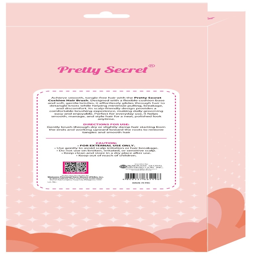 PRETTY SECRET Cushion Hair Brush 1pc image