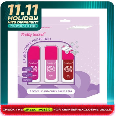 PRETTY SECRET PRETTY SECRET Lip and Cheek Paint Trio Set 3 x 2.7ml image