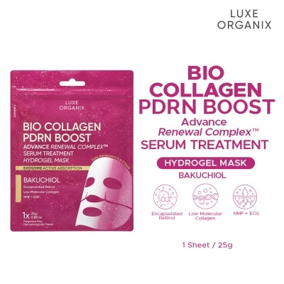 LUXE ORGANIX LUXE ORGANIX Bio Collagen PDRN Boost Advance Renewal Complex Serum Treatment Hydrogel Mask 25g image