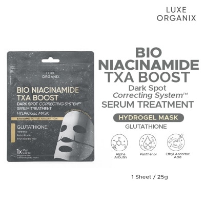 LUXE ORGANIX LUXE ORGANIX Bio Niacinamide TXA Boost Dark Spot Correcting Serum Treatment Hydrogel Mask 25g image