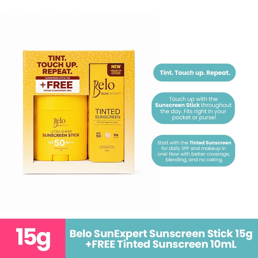BELO SunExpert Sunscreen Stick Set 15g Plus Tinted Sunscreen 10ml image